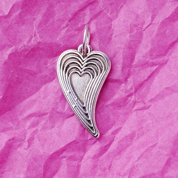 Amore, versilbert mit 999er Feinsilber, Amulett M